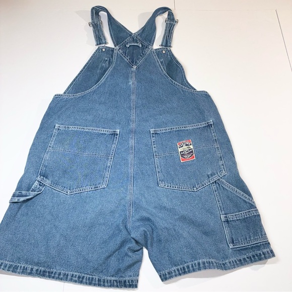 Vintage Carters Watch the Wear Short Overalls Womens Large Blue Shortalls Bibs - Picture 4 of 8